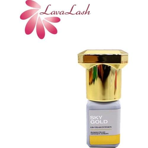 1 Pcs Sky Gold Glue 4sec Drying Sky New glue 5ml Lasts 3 Weeks Korea original Wholesale for Eyelash Extension Prossional Black