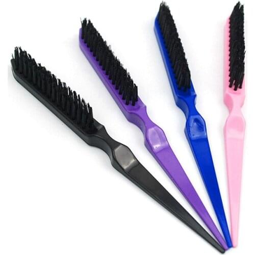 1 Pcs Professional Hair Brushes Comb Teasing Back Combing Hair Brush Slim Line Styling Tools 4 Colors