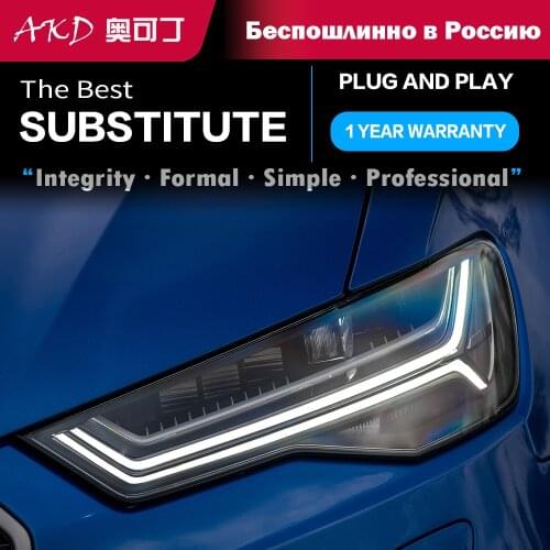 AKD tuning cars Headlight For Audi A6 C7 2012-2017 Head lamp LED MATRIX Headlight LED Dual Projector Headlights Replacement