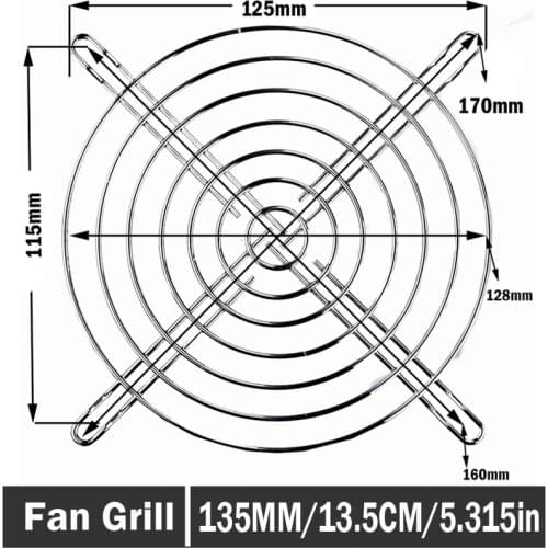 2pcs Gdstime 13.5cm 135mm 135x135mm Irom Mesh Fan Grill Computer PC Case Protector Cover Metal Finger Fan Grill