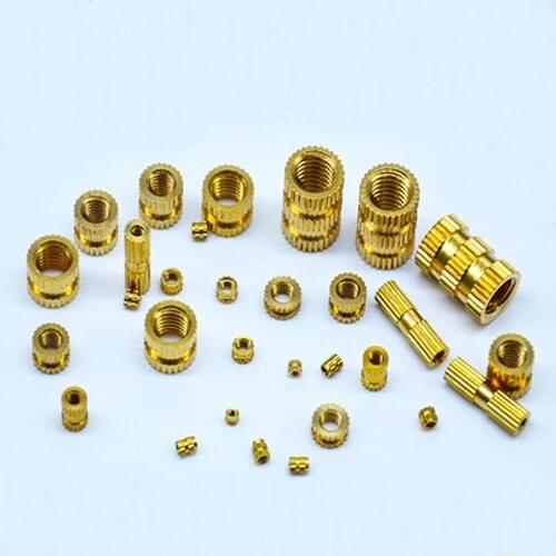 50pcs M1 brass nut Standard insert Mosaic mother Embedded knurling mold Nuts hot melt Outer diameter 1.8/2.2mm height 1.5mm