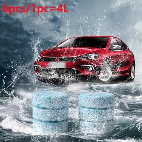 6Pcs Car windshield Solid Cleaner Effervescent Tablets Auto Accessories for Volvo S40 S60 S80 XC60 XC90 V40 V60 C30 XC70 V70