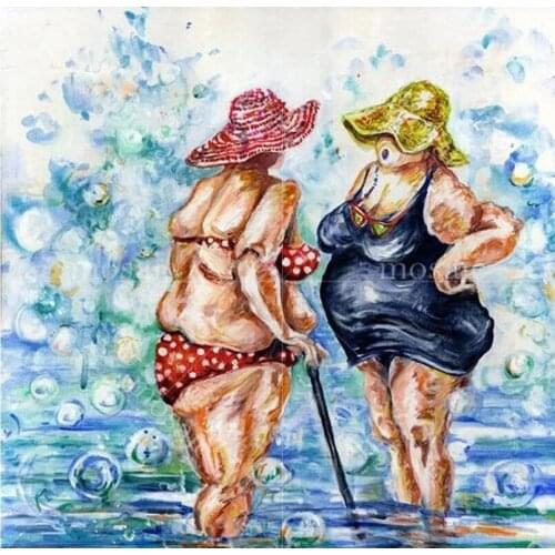 Oude Dikke Dames Diamond Painting