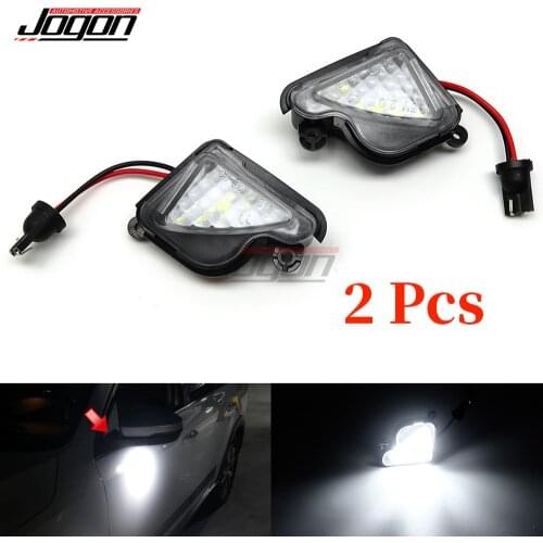 2pc White LED Side Wing Rearview Mirror Puddle Light Lamp For Skoda Superb B6 B8 2008-2020 Skoda Octavia 5E 1Z MK2 MK3 2004-2019