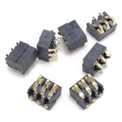 Free Shipping 10PCS 77 battery holder 3p shrapnel type battery connector Mobile phone battery contact plate height of 7.7mm