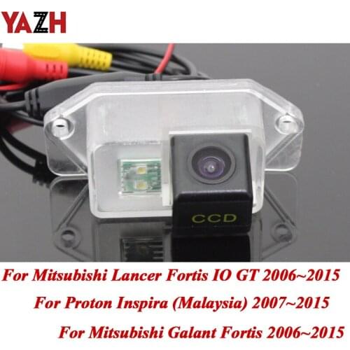 YAZH Wireless CCD HD Wide Lens Angle rear view Camera For Mitsubishi Galant Lancer iO GT Proton Inspira Car Back up Camera
