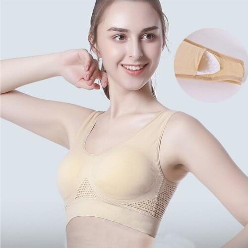 Large Size Women Push Up Padded Seamless Sports Bra Hollow Breathable Quick Dry Women Wirefree Running Bra XL- 6XL