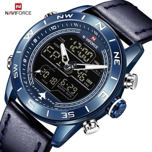 2021New Men Watches Top Brand NAVIFORCE Men Fashion Sport Male Watch Waterproof Quartz Digital Led Clock Mens Military Wristwatc