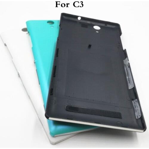 New Back Battery Cover For Sony Xperia C3 S55T S55U D2533 Rear Housing Door Case With Power Button