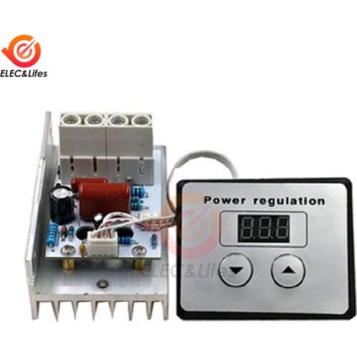 AC 220V 10000W high power SCR digital Electronic Voltage Regulator Speed Control LED Dimmer Thermostat Digital meter /Alloy Case