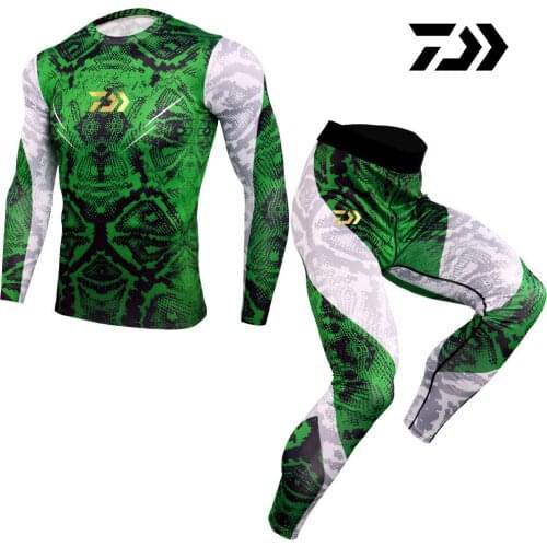 DAIWA Fishing Clothes Set Long Sleeve T Shirt Autumn Jersey Clothing Pants Outdoor Sunscreen UV Blocking Breathable Quick Dry
