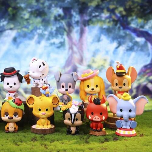 Disney Animal Lion King Dumbo Action Figures Toys Marie Cat Simba Timon Pumbaa Pongo Action Figure Doll Toys Gifts for Kids