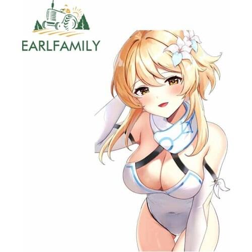EARLFAMILY 13cm x 8.1cm for Genshin Impact Creative Car Stickers Windshield Decal Funny Waterproof Custom Printing Decoration
