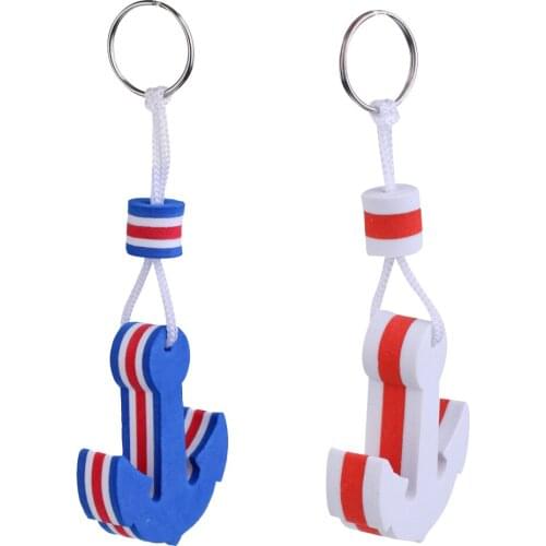 Creative Key Chain Yachting Boating Floating Key Chain Key Ring Anchor Shaped Marine Sailing Boat Float Creative Key Chain