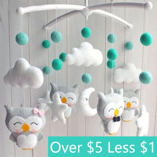 Baby Mobile Rattles Toys 0-12 Months for Baby Newborn Crib Bed Bell Oyuncak Toddler Rattles Carousel for Cots Kids Handmade Toy