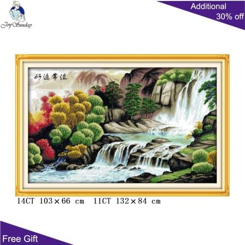 Your Gift Landscape Needlework F184 14CT 11CT Counted and Stamped Home Decor Good Luck Always China Landscape Cross Stitch kits