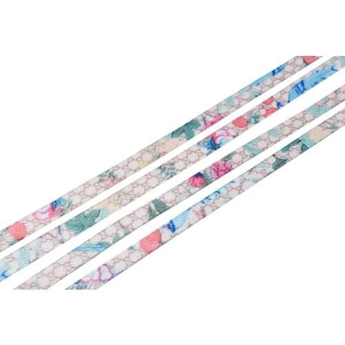 New Arrival Elegant Flower Print Shoelaces Children Adult Sneakers Shoelace One Pair Free Shipping