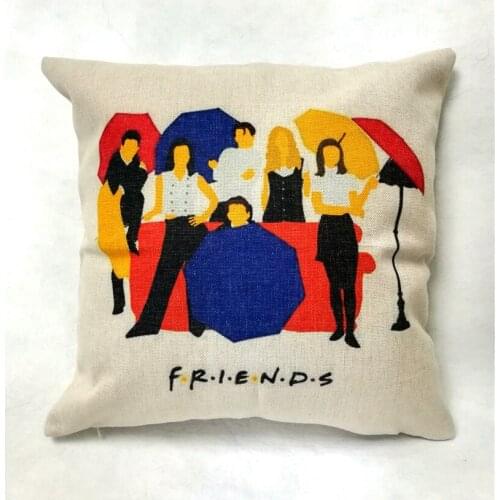 New Zippered Pillow Cushion 17x17 Inch For Friends TV Umbrella Scene Halloween Cosplay Pillow Case Prop Christmas Gift