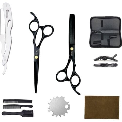 6'' 17cm JP 440C Hairdressing Scissors Cutting Shears Thinning Scissors Professional Hair Scissors Barber shop thinning scissors