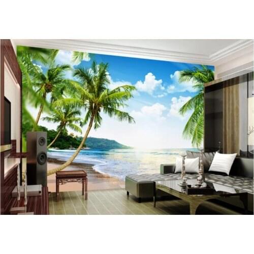 Custom photo wallpapers for walls 3 d mural wallpaper 3D background painting of landscape wall outside the sea window murals