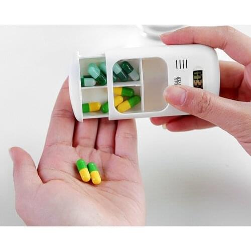 New Mini Portable Pill Reminder Drug Alarm Timer Electronic Box Organizer LED Display Alarm Clock Remind Small First Aid Kit