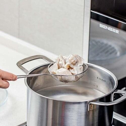 Stainless Steel Long Handle Strainer Strainer Skimmer Colander Hot Pot Frying And Cooking Tools Practical Kitchen Supplies