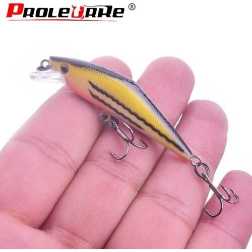 Proleurre 55mm 4.6g sinking Minnow Fishing Lure Hard Bait Leurre Souple Iscas Artificiais Pesca Fishing Wobblers Swimbait Peche