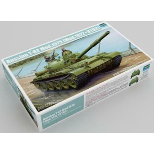 Trumpeter 01552 1/35 Russian T-62 Mod.1975(Mod.1972+KTO2) assembly model