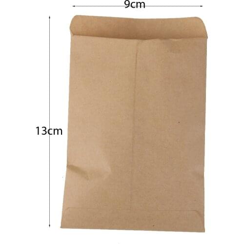 Pack 100pcs Vintage Kraft Paper Adhesive Bags Hybrid Seed Corn Bag Sack