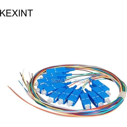 KEXINT Fiber optic pigtail 12 Color SC/UPC SM 0.9 LSZH/PVC G657A1 G657A2 1.5M / 10 pieces