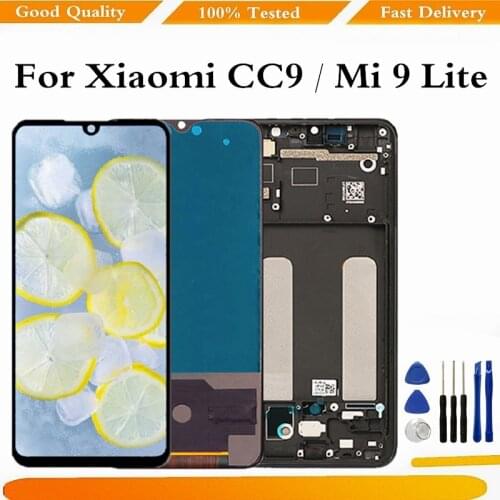 LCD For Xiaomi Mi CC9 Mi 9 Lite M1904F3BG LCD Display Touch Screen Digitizer Assembly Replacement With Frame Parts