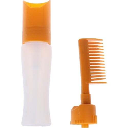 1PC Hair Dye Dispensing Bottle With Applicator 80ml Hair Coloring Dyeing Hairdressing Brush Comb With Bottle Salon Styling Tool