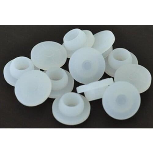 1000pcs/lot 20mm White Silicone Rubber Stopper Plug for medical glass bottle Vials