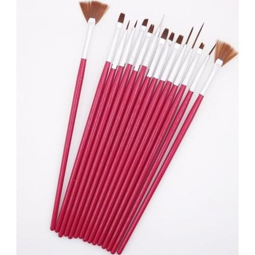15Pcs Thin Manicure Nail Brushes Set French Nail Art Liner Pen For Painting Drawing Carving Acrylic Gel Polish Nail Brush Tools