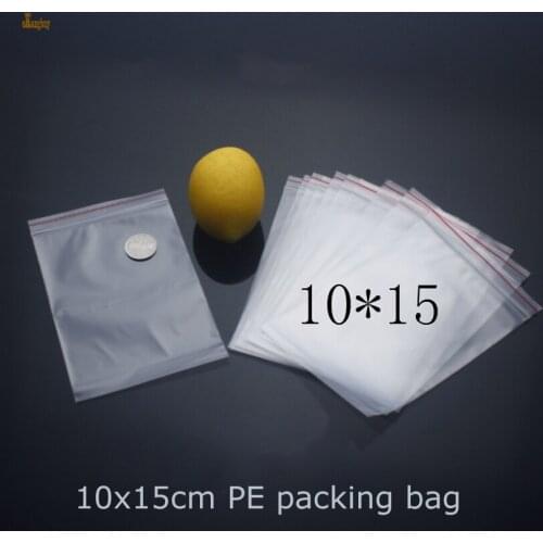 2018 Limited Free Shipping 300pcs Size: 10x15cm Packaging Zipper Lock Recycle Plastic Bags, Pe Transparent Clear Bags