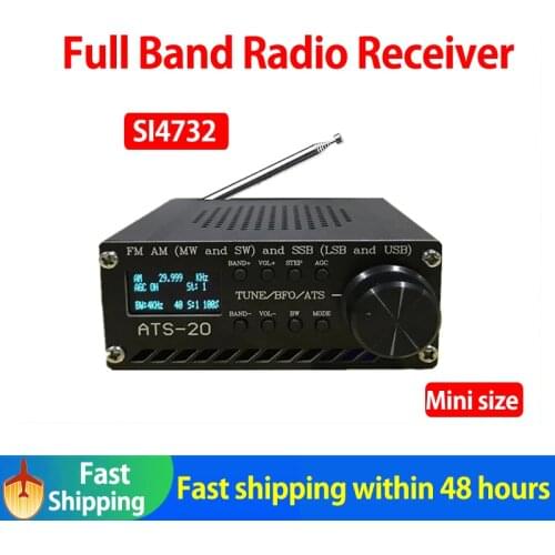 2022 New Assembled SI4732 All Band Radio Receiver FM AM (MW & SW) SSB (LSB & USB) with lithium battery +Antenna +Speaker +Case