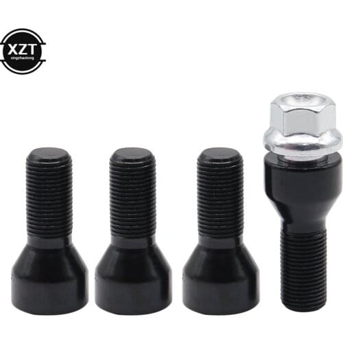 4pcs/set M14 x 1.25 Wheel hub Locking Bolts Lug Nut Anti-theft Screw With Key For BMW R50 R52 R53 1 2 3 4 5 6 7 Series For Mini