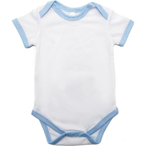 5pcs/lot Sublimation Blank Baby Climb Blue Clothes T-shirt Design Heat Press Dye sublimation ink Crafts Infant conjoined clothes