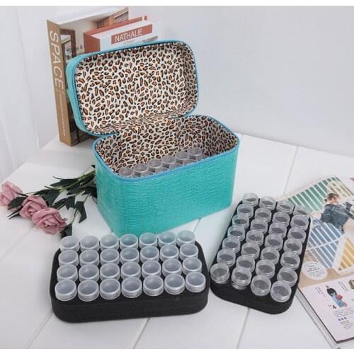 84 Slots Diamond Storage Box Diamond Embroidery Rhinestones Painting Accessory Jewelry Beads Organizer Carry Case Zipper Design