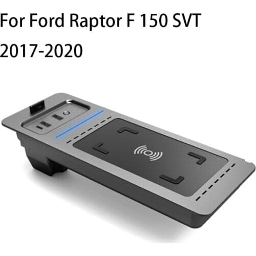 For Ford Explorer F 150 SVT Raptor 2017-2020 Mobile Phone Wireless Fast Charging 15W Central Control Cigarette Lighter
