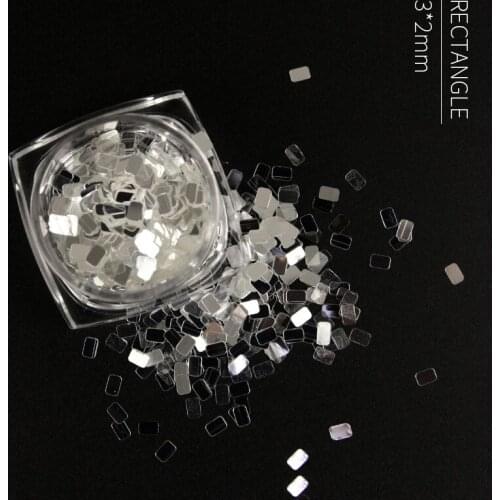 Nail Glitter Sequin Holographic Silver Flakes Colorful Round Nail Sequins Manicure Nail Art Decoration