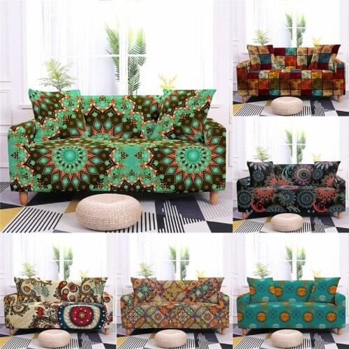 Bohemia Anime Sofa Cover for Living Room Furniture Protective Elastic Couch Cover Anti-Dirty Pet Stretch All Inclusive Slipcover