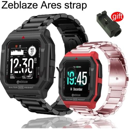 Stainless steel wristband for Zeblaze Ares Smart Watch Strap Bands Metal Adjustable Band Belt