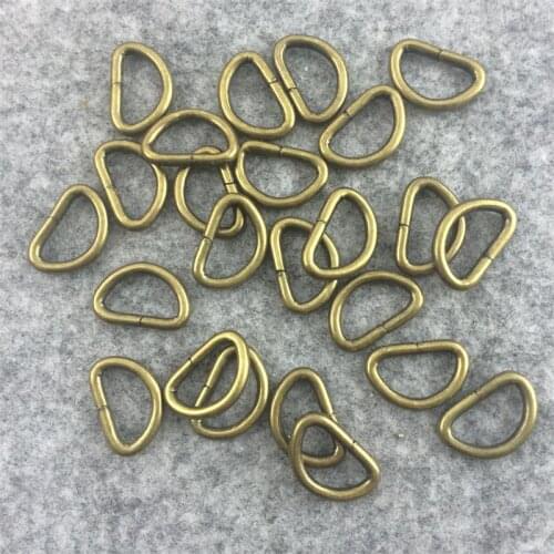 100pcs 12mm Bronze D Shaped buckle Sewing Accessories DIY Webbing connect buckles Hand-made materials