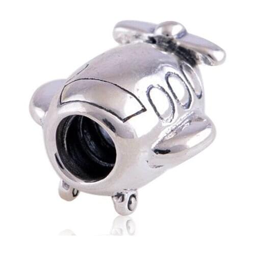 10PCS Best Price Airplane Big Hole Zinc Alloy Bead Charms Fits European Charms Daytona Bracelets Jewelry