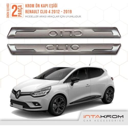 Renault Clio 4 2012-2019 Model 2 Piece Chrome Front Door Sill 2012-2019 model