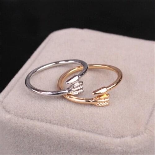 Simple Arrow Rings Antique Adjustable Ring for Women Cheap Jewelry Gift
