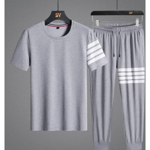 Mens hip hop Set 2021 Summer Men Short Sets T Shirt Shorts Male Fashion Casual Patchwork Sportswear pant Tracksuit Jogger 4XL