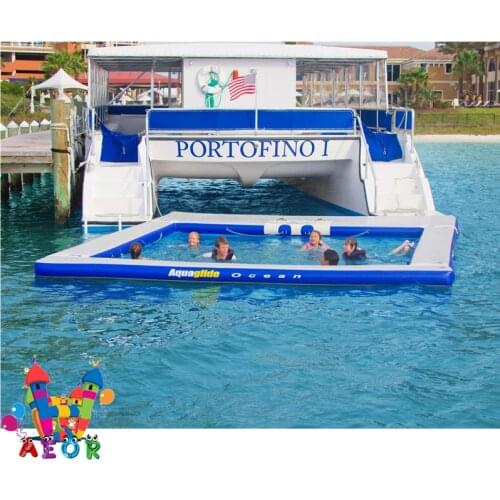 Aeor PVC Summer Inflatable Foldable Floating Row Swimming Pool Inflatable Sea Pool Air Mattresses Bed Beach Water Sports
