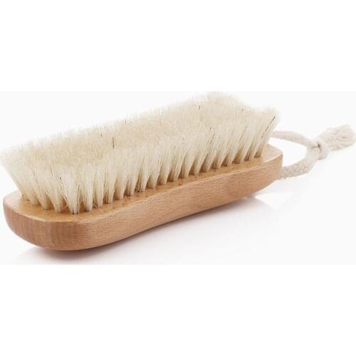 Natural Hard Bristle Laundry Brush with Wooden Handle Scrub Out Tough Stains Shoes Clothes Garment Cleaning Tools